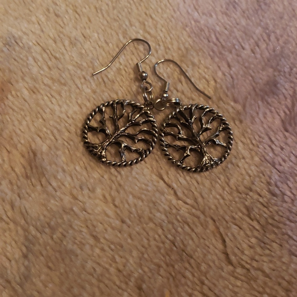 4/$20 Handmade "Tree of Life" earrings